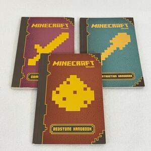 Mojang Minecraft Handbooks Combat Redstone Construction Paperback Gaming